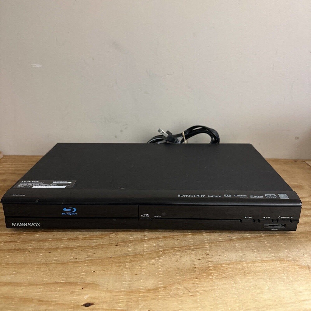 Magnavox Blu-Ray Disc DVD Player‎ 1080p NB500MG1F W/ HDMI Cable Tested
